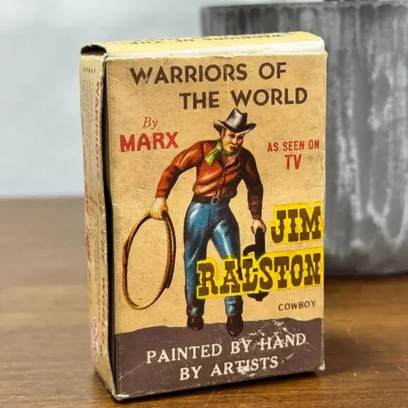 Vintage Marx Warriors of The World Cowboy Jim Ralston Hand Painted with Box - Picture 7 of 8